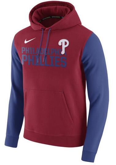 Nike Philadelphia Phillies Nike Red Club Fleece Men's Pullover Hoodie